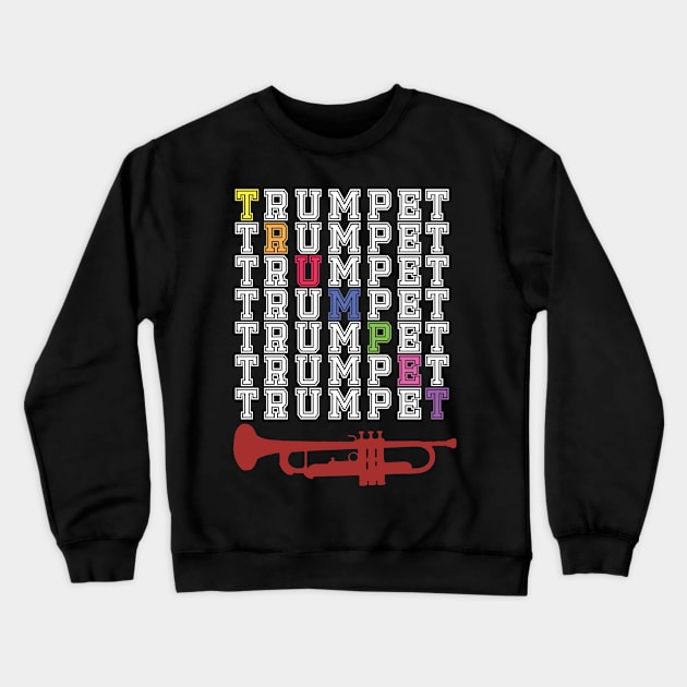 Colorful Trumpet Crewneck Sweatshirt by DePit DeSign